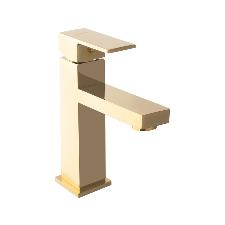 Смесител за мивка Rea Calani Siena Gold, Златист, Нисък