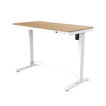 Masa de birou reglabila Hugo Wood, cu un motor, blat 120 x 60 cm PAL melaminat culoare fag natur, sertar integrat, 4 setari programabile, porturi integrate, sistem child lock Masa de birou reglabila Hugo Wood, cu un motor, blat 120 x 60 cm PAL melaminat culoare fag natur, sertar integrat, 4 setari programabile, porturi integrate, sistem child lock