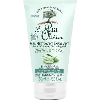 Gel curatare Le petit olivier exfoliant pentru fata cu aloe vera&ceai verde pentru ten normal&mixt, 150 ml Gel curatare Le petit olivier exfoliant pentru fata cu aloe vera&ceai verde pentru ten normal&mixt, 150 ml