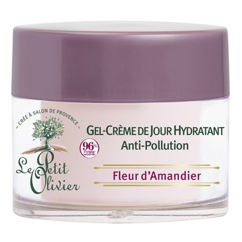 Gel crema pentru zi Le petit olivier cu migdale antipoluare pentru toate tipurile de ten, 50 ml Gel crema pentru zi Le petit olivier cu migdale antipoluare pentru toate tipurile de ten, 50 ml