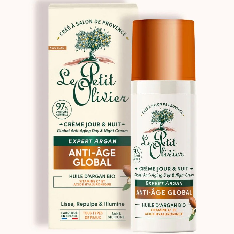 Crema zi si noapte cu ulei de argan Le Petit Olivier Expert Argan, 50 ml