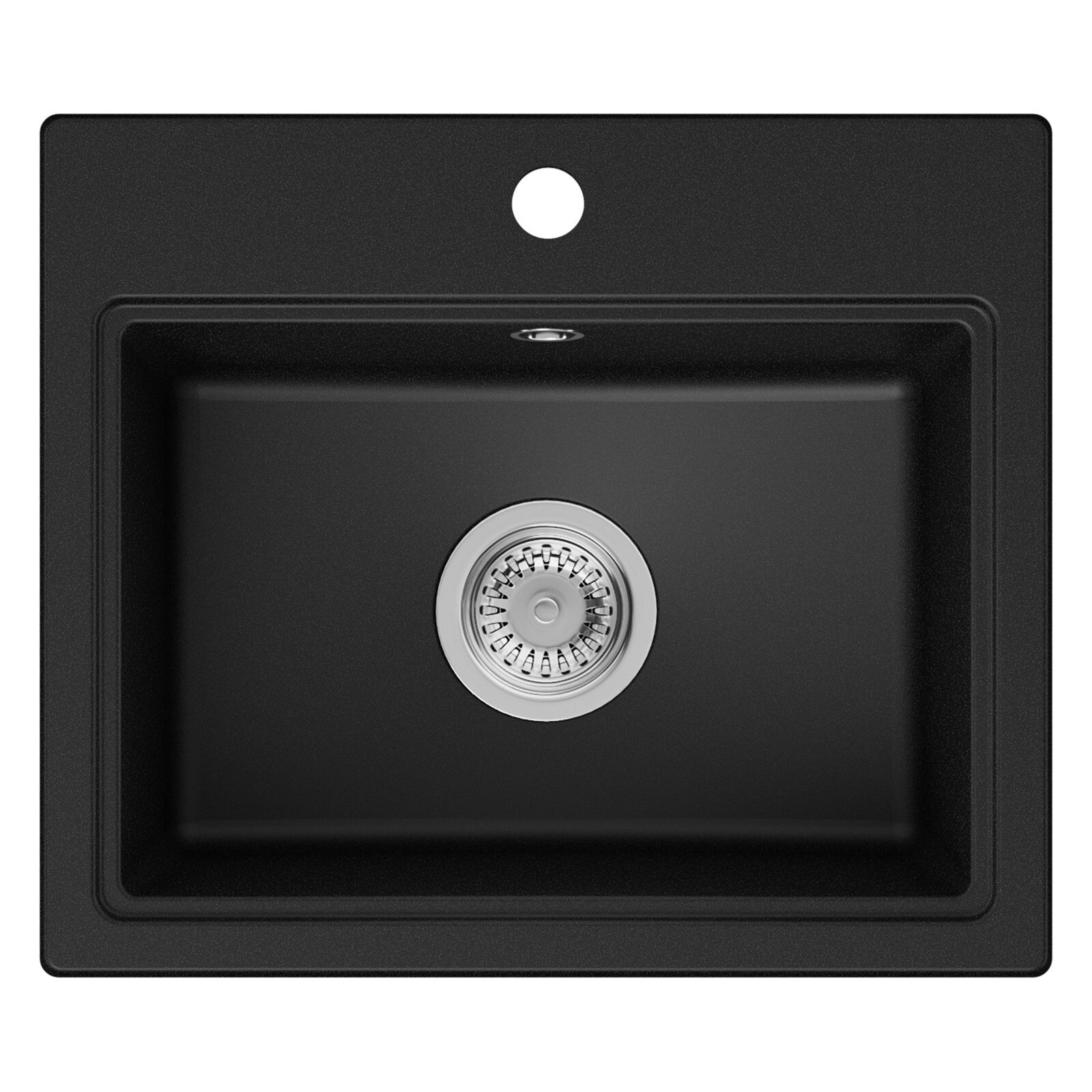 Chiuveta de Bucatarie Granit 51x43.5 cm, Sifon Clasic, Oslo din Primagran, Negru