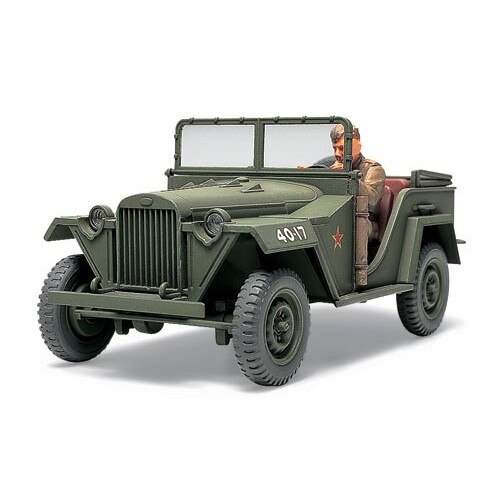 Macheta Militara Tamiya Russian Field Car GAZ-67B with Officers 1:48 TAM 89767