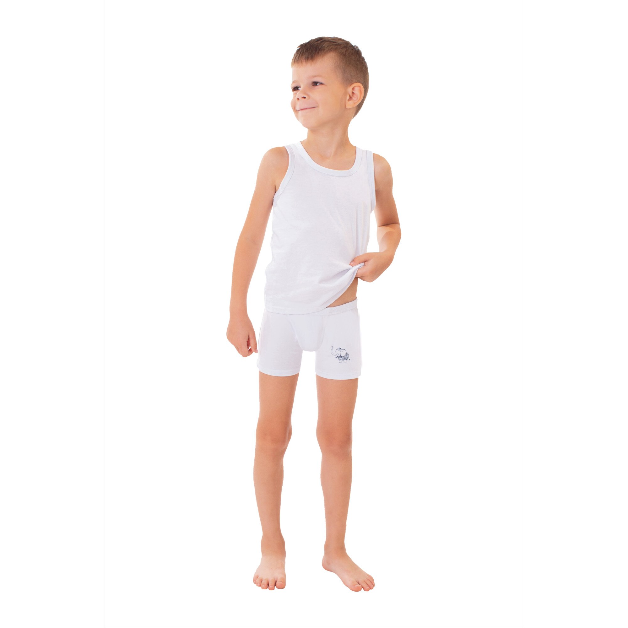 Boxeri baieti BC32,alb, Uniconf