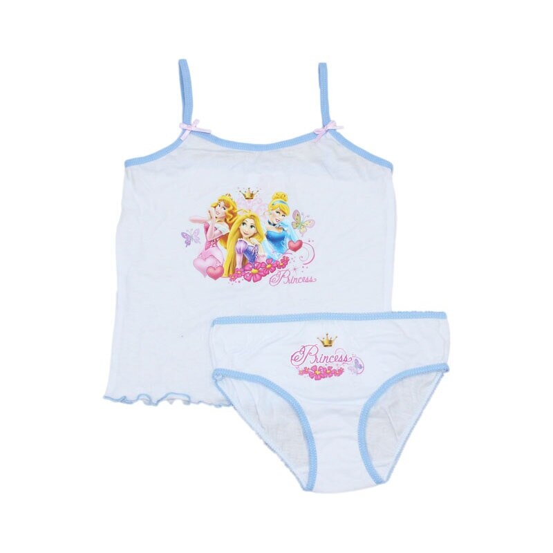 Set maieu si chiloti Princess Alb/bleu, 2-3 ani