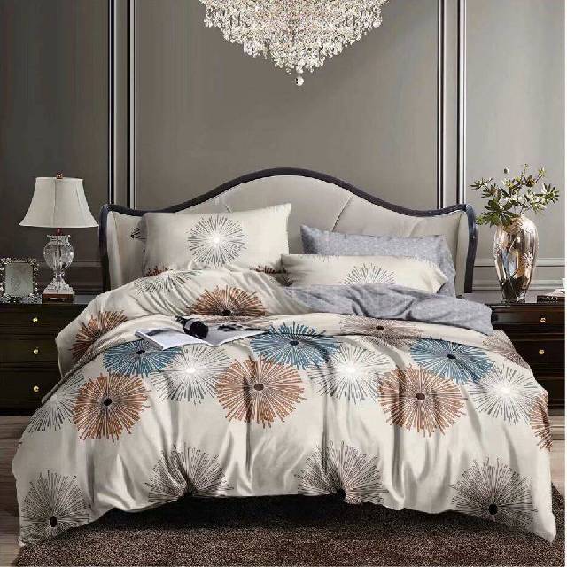 Lenjerie 6 piese din Bumbac Finet, model Beige, 235 x 240