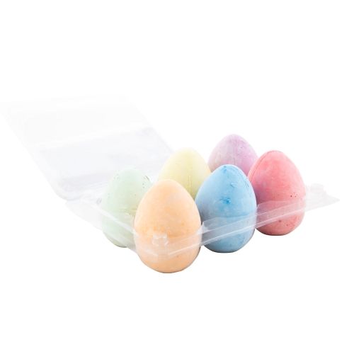 Set de 6 crete in forma de ou imaginarium Egg Chalks in culori diferite, pentru a desena pe tabla sau pavaj