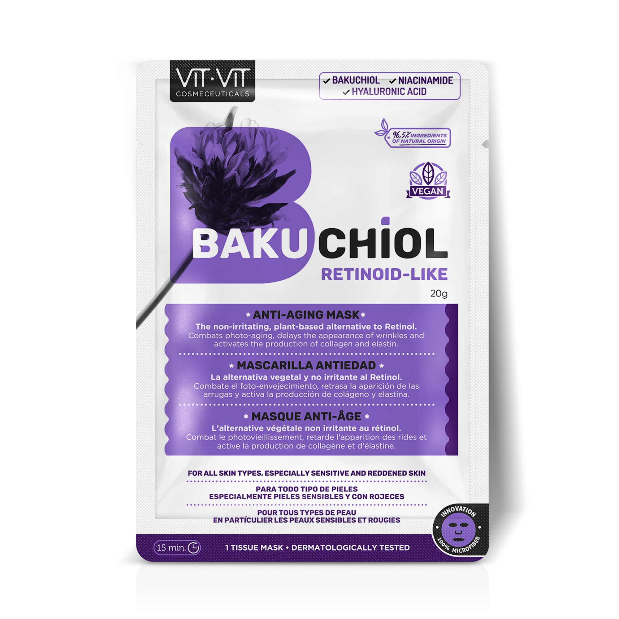 Masca Antirid cu Bakuchiol,sau Retinol natural, 20 gr, Diet Esthetic