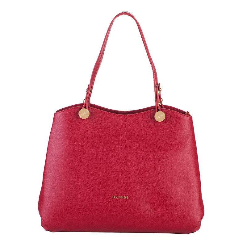 Poseta din piele naturala, Rossi, RSS87304, 33x25x14, Visiniu