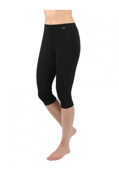 Pamut leggings 3/4 capri fekete EVONA