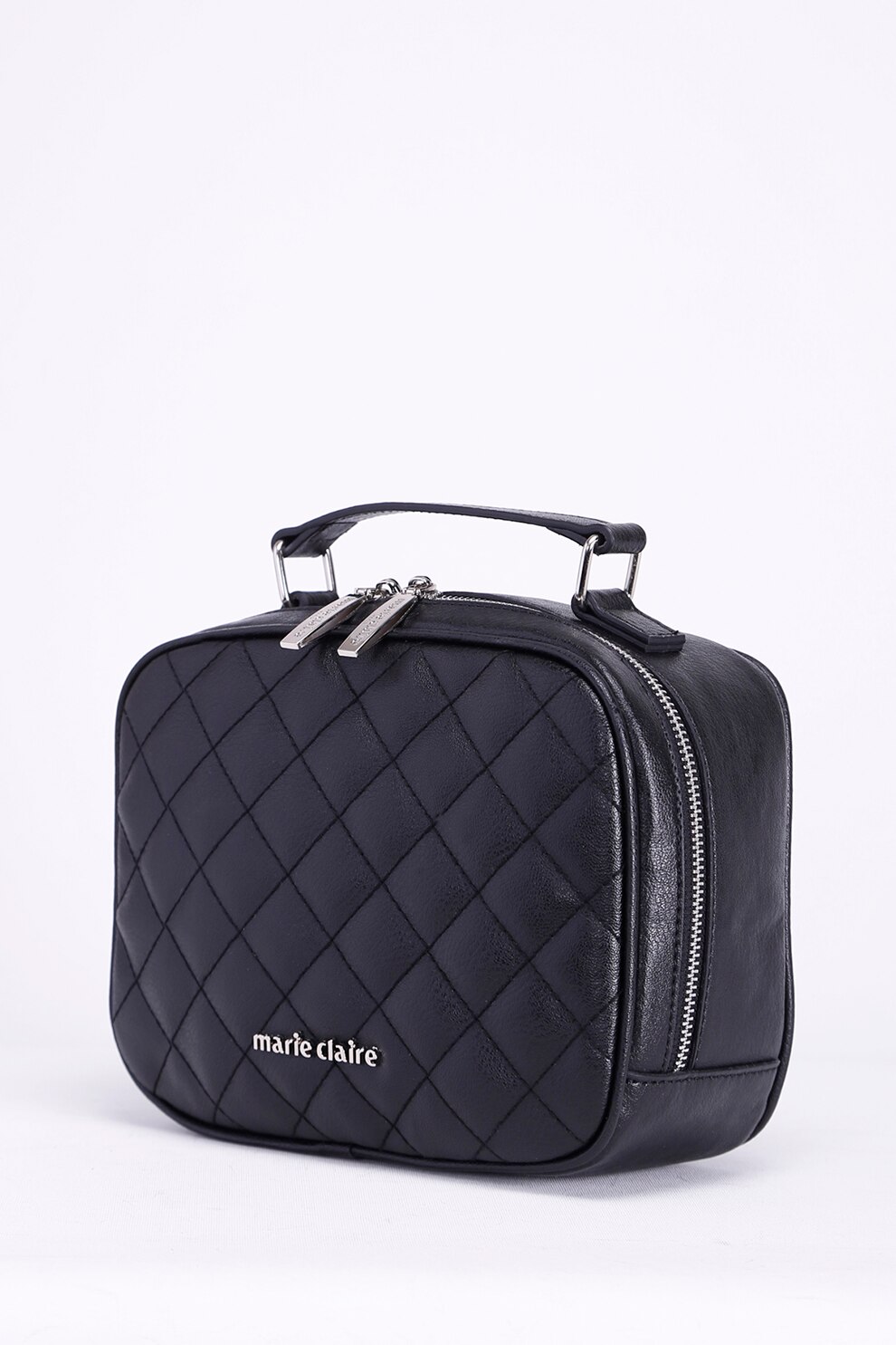 Marie Claire, Geanta crossbody din piele ecologica cu aspect matlasat, Negru
