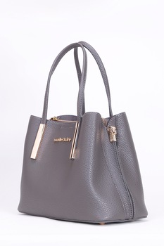 Marie Claire, Geanta din piele ecologica cu bareta de umar detasabila, Gri Marie Claire, Geanta din piele ecologica cu bareta de umar detasabila, Gri