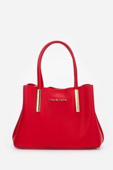 Marie Claire, Geanta din piele ecologica cu bareta de umar detasabila, Rosu Marie Claire, Geanta din piele ecologica cu bareta de umar detasabila, Rosu