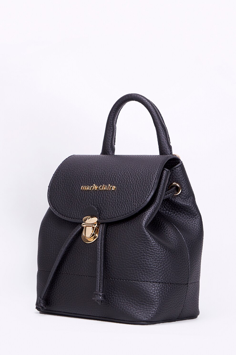 Marie Claire, Rucsac din piele ecologica cu aspect texturat, Negru