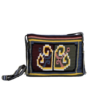 Geanta handmade Atelier Maiastra mica model Dobrogea motiv popular Floarea Pologului, colectia traditional Geanta handmade Atelier Maiastra mica model Dobrogea motiv popular Floarea Pologului, colectia traditional