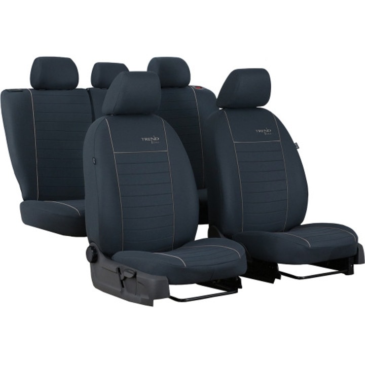 Комплект калъфи за автомобилни седалки Trend Line Exclusive, 9 броя, Сив
