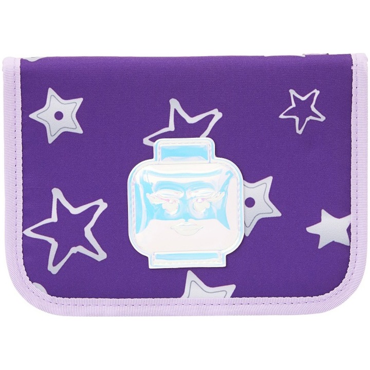 Penar echipat Lego Core Line, design Stars, violet, 20 x 14 x 4 cm