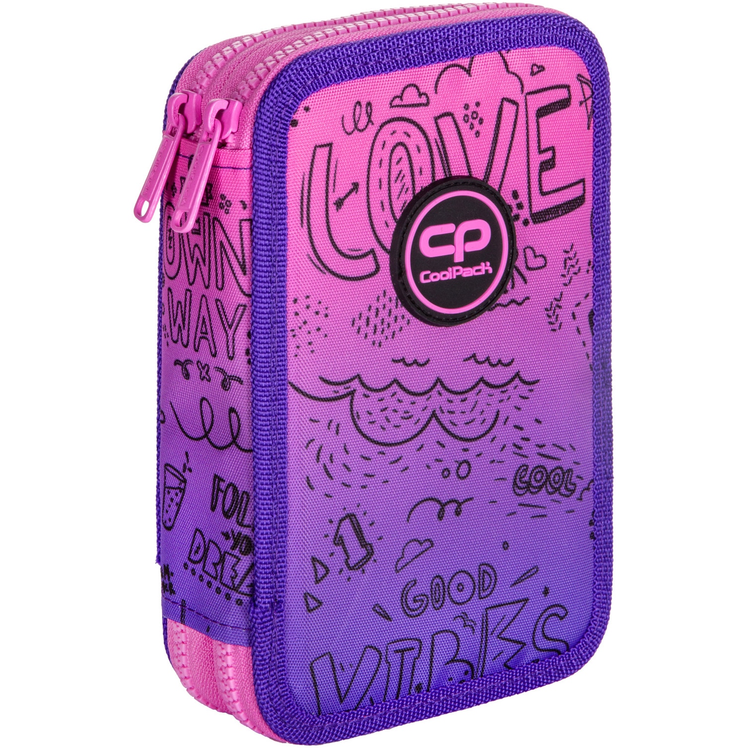 Penar echipat Coolpack Jumper II PURPLE SCRIBBLE 20*13,5*5cm