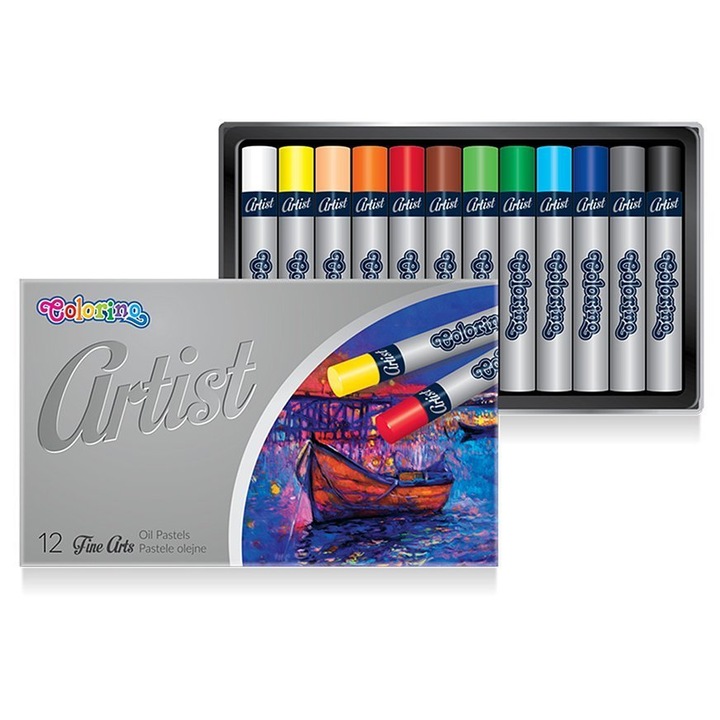 Set 12 Pasteluri de ulei Colorino Artist