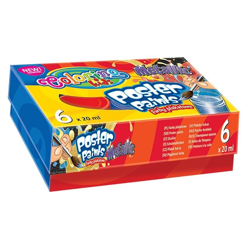 Set 6 Acuarele Colorino 20 ml*6 culori metalizate