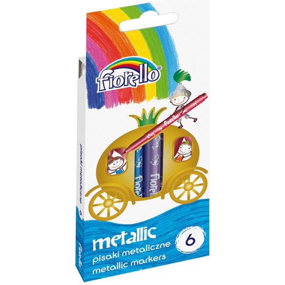 Set 6 Markere colorate metalice Fiorello 6 GR-F129-6