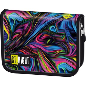 Penar St.Right cu un compartiment P3 BLUE ILLUSION 3.5x14x21cm Penar St.Right cu un compartiment P3 BLUE ILLUSION 3.5x14x21cm