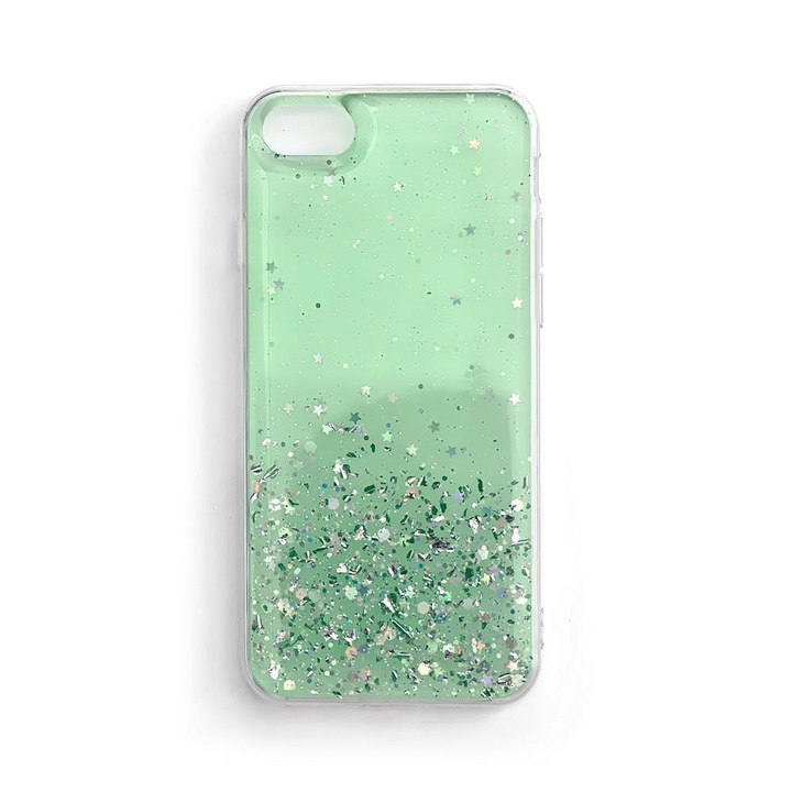 Калъф за телефон Wozinsky Star Glitter Shining за Samsung Galaxy S21 Plus 5G, зелен