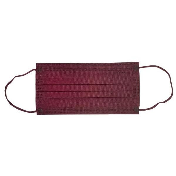 Set 50 bucati masca medicala 4 straturi, Dr. Mayer, full color burgundy