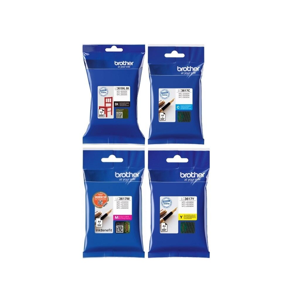 Set Cartus cerneala Brother LC3619XLBK Negru LC3617C Cyan LC3617M Magenta LC3617Y Galben 4650 pagini