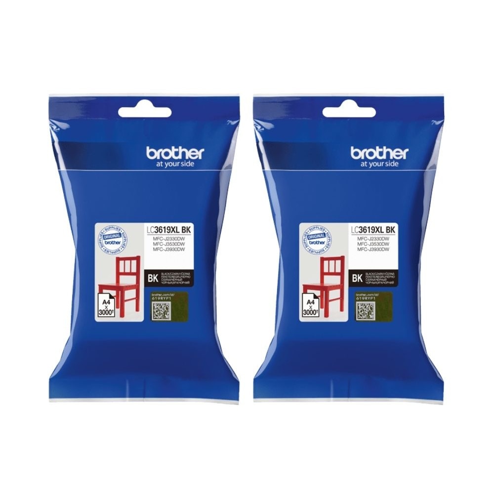 Set Cartus cerneala Brother, 2x LC3619XLBK Negru 6000 pagini