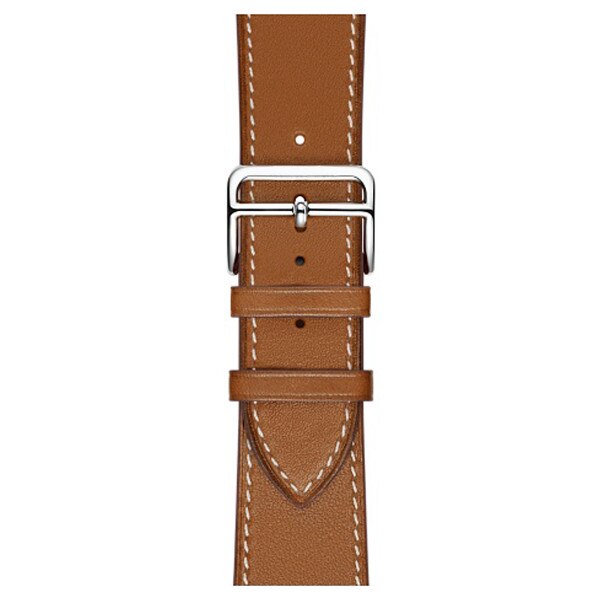 Curea iUni pentru Apple Watch 42 mm, Leather, Single Tour Brown