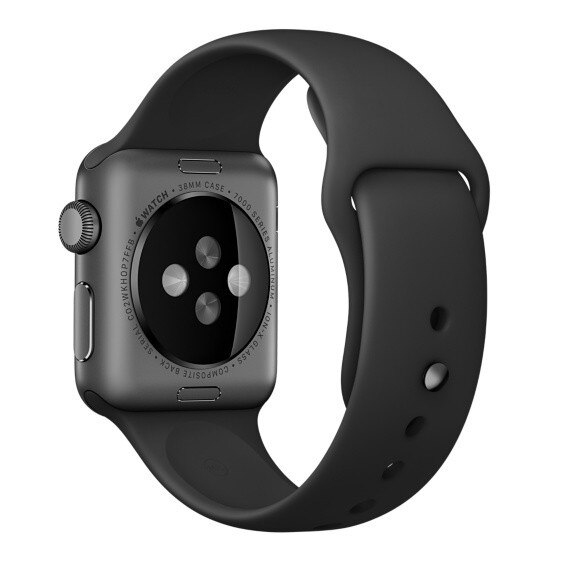 Curea iUni pentru Apple Watch 42 mm, Silicon, Black