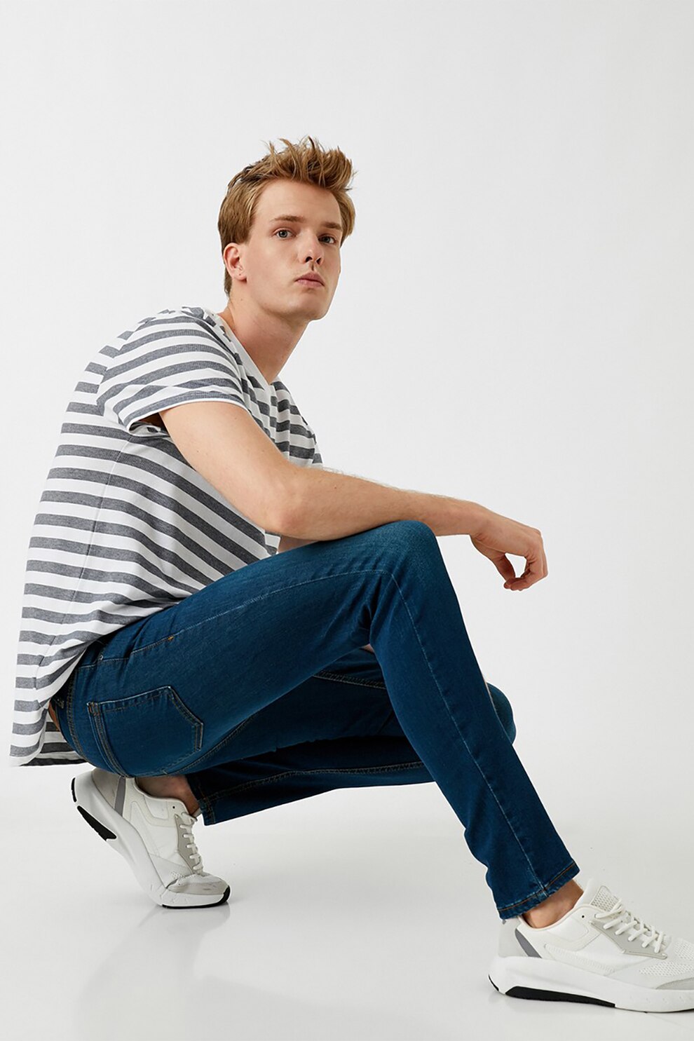 KOTON, Blugi skinny, Albastru petrol