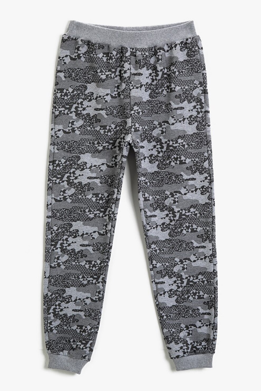 KOTON, Pantaloni sport cu model camuflaj, Gri