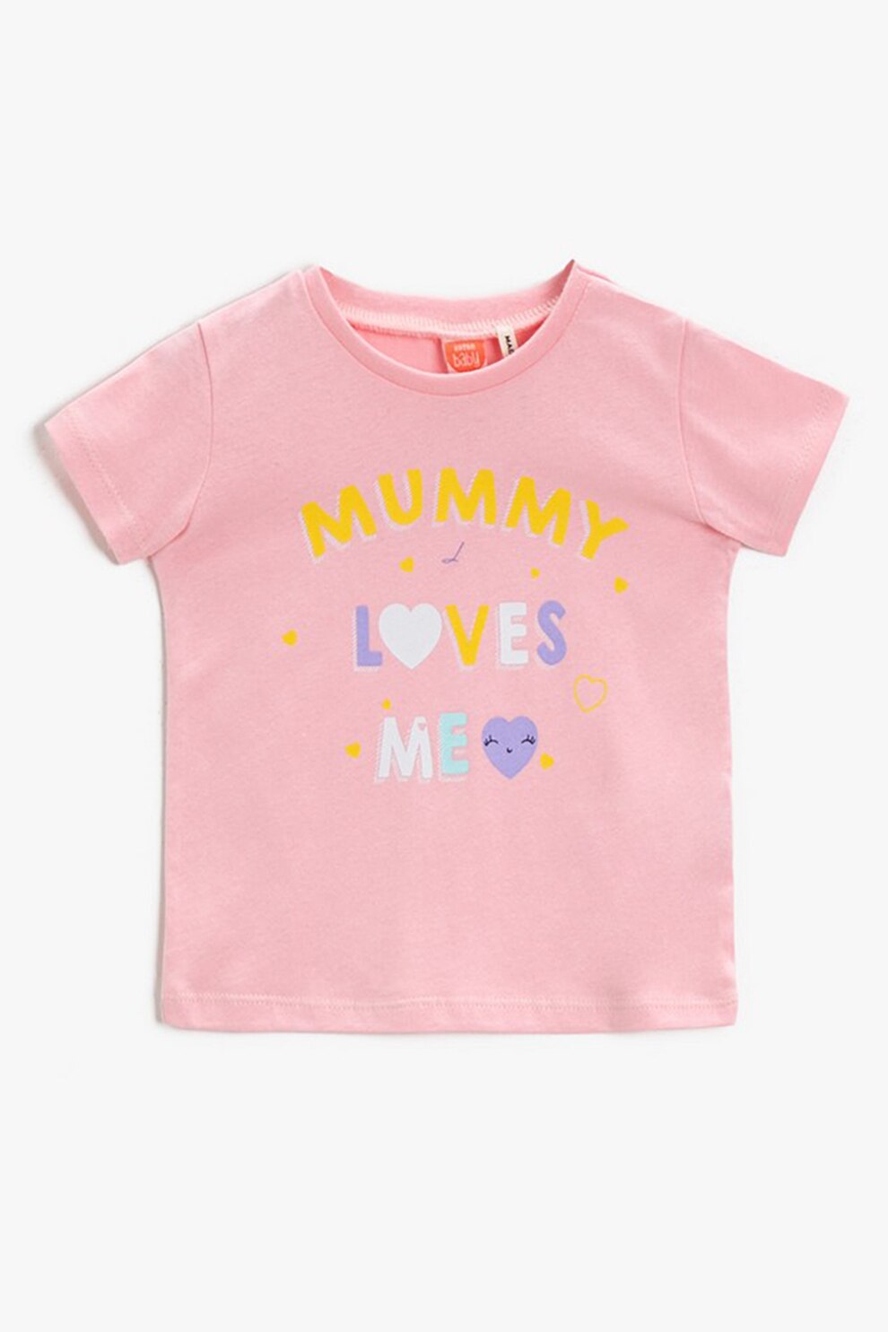 KOTON, Tricou cu imprimeu text, Roz