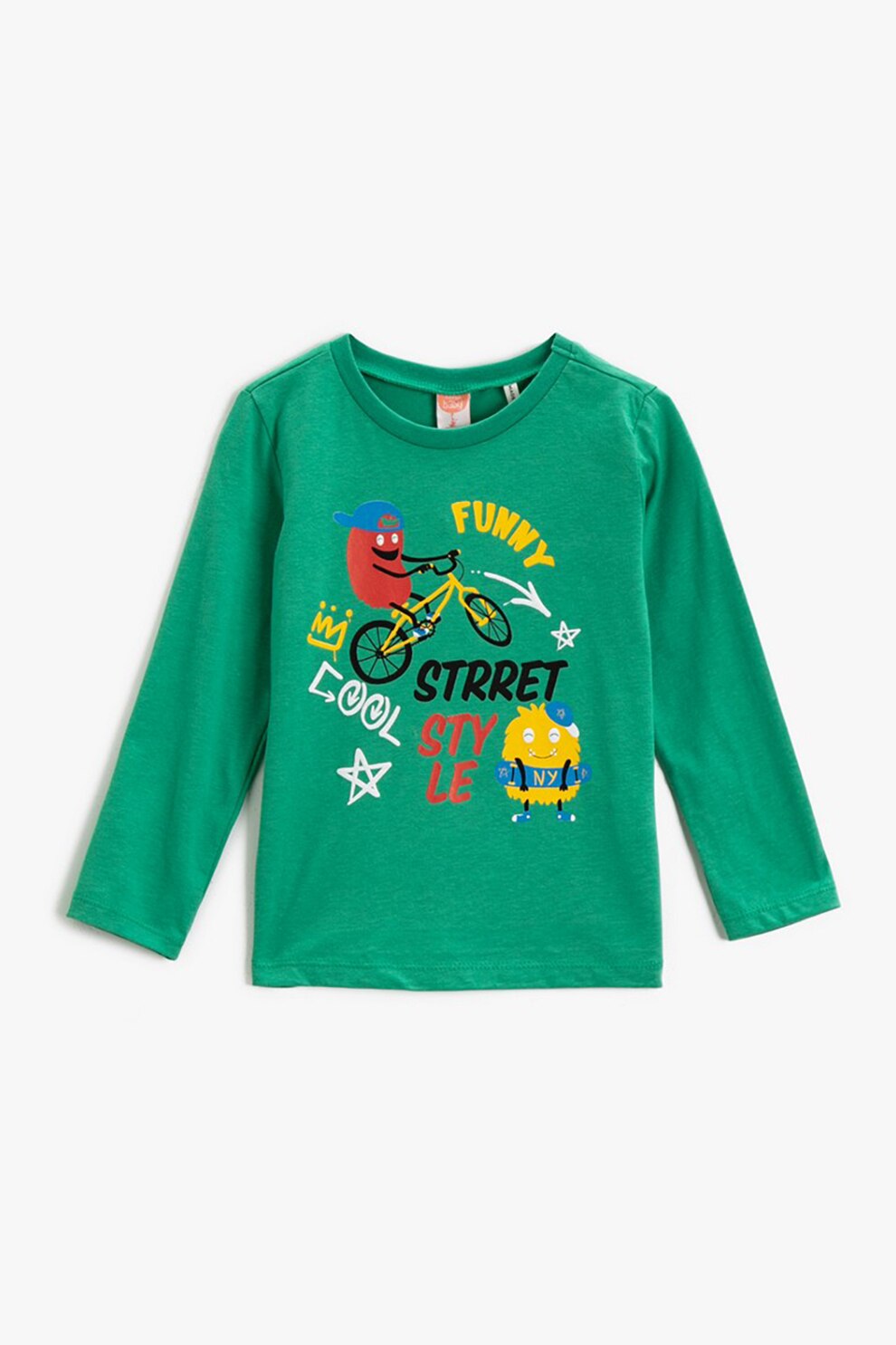 KOTON, Bluza cu imprimeu grafic, Verde