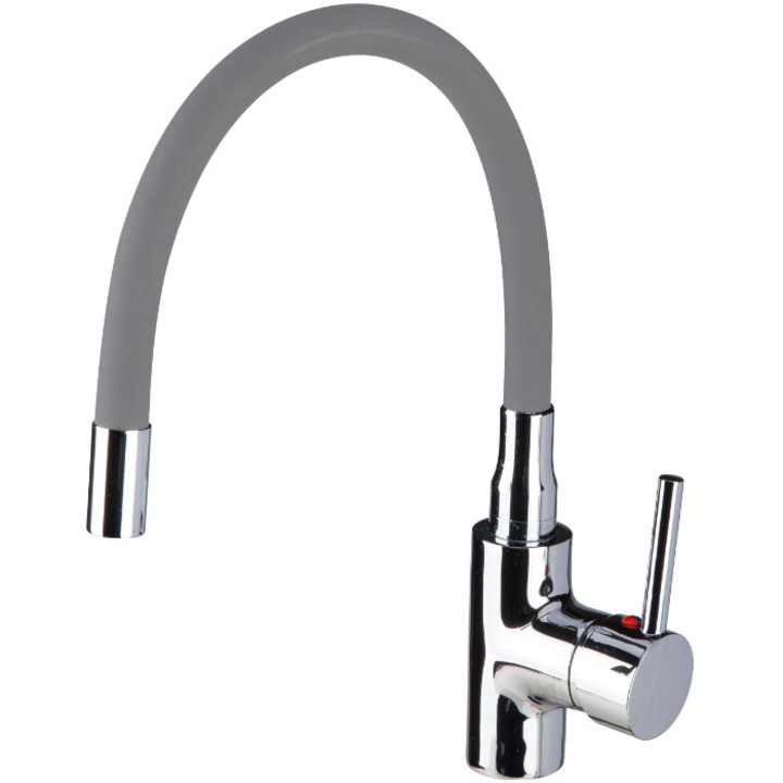 Смесител за кухня, EVOSANITARY, гъвкав кран, сив/хром