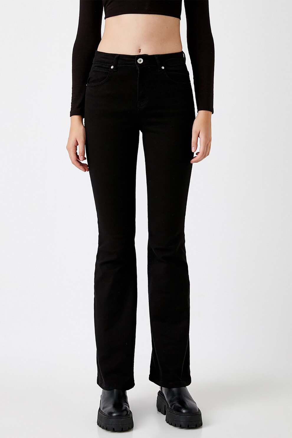 KOTON, Pantaloni evazati, Negru
