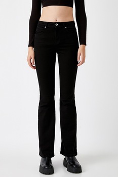 KOTON, Pantaloni evazati, Negru KOTON, Pantaloni evazati, Negru