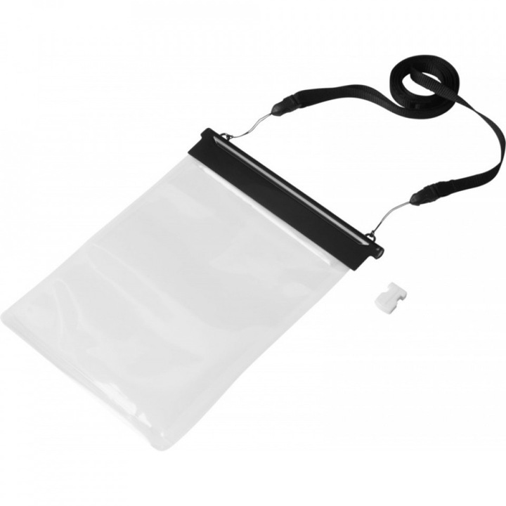 Husa impermeabila pentru tablete de 7 - 8 inch, IP68, ABS, PVC, Neagra