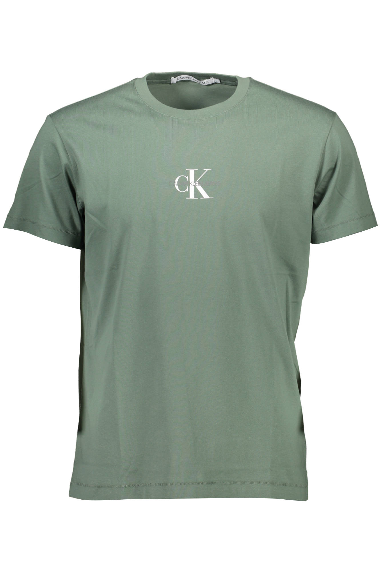 Tricou Barbati , CALVIN KLEIN, Logo, Alb, Verde