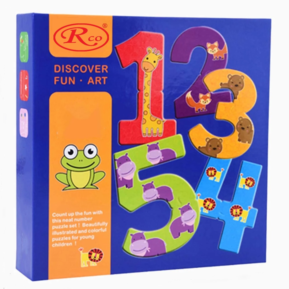 Puzzle cifre amuzante cu 2 piese, WD2060 RCO®