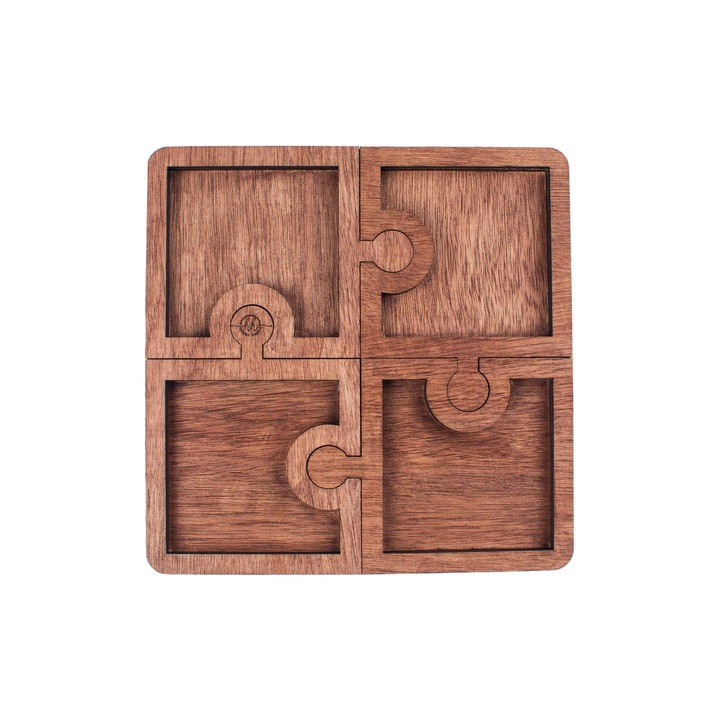 Platou de Servire din lemn Puzzle 20 cm x 20 cm