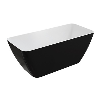 Cada de baie OMNIRES PARMA, Compozit Roca Dolomit, Negru Alb, lucios, 159x71 cm, izolare termica, freestanding Cada de baie OMNIRES PARMA, Compozit Roca Dolomit, Negru Alb, lucios, 159x71 cm, izolare termica, freestanding