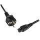 Cablu de alimentare laptop, OSGEAR Laptop Power Cord, 3 pini, 1 m, Mickey Mouse Type, Negru
