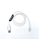 Adaptor cablu incarcare magnetic micro USB, Apple Lightning, USB-C, fast charging, LED Glow, rainbow, 100cm, capete micro USB