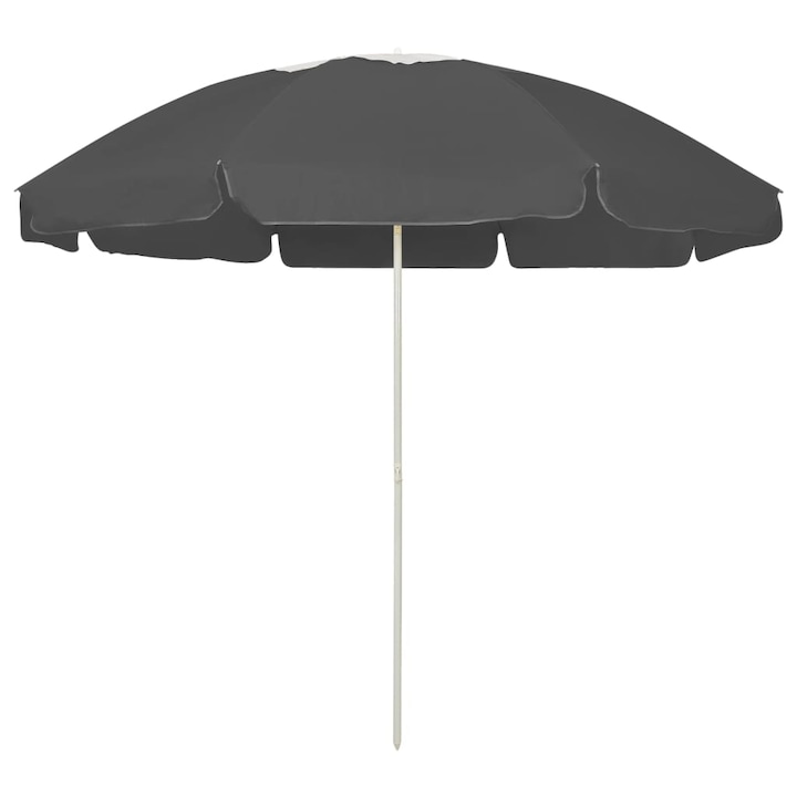 Umbrela de plaja vidaXL, 240 cm, Antracit, 314714