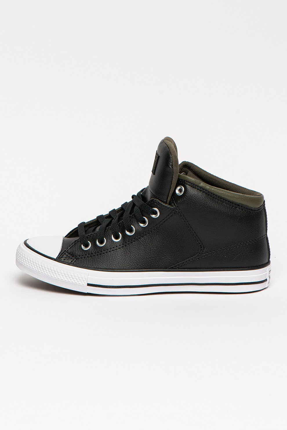 Converse, Tenisi mid-high unisex cu varf intarit Chuck Taylor All Star, Negru