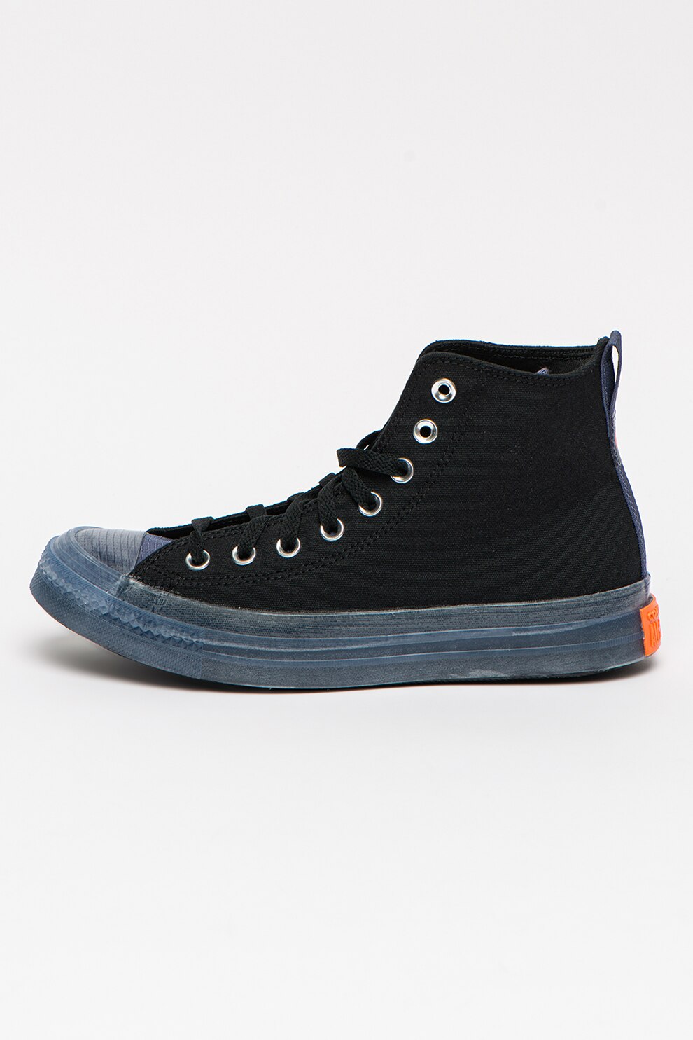 Converse, Tenisi inalti unisex cu varf intarit Chuck Taylor All Star, Negru/Albastru indigo, 36.5