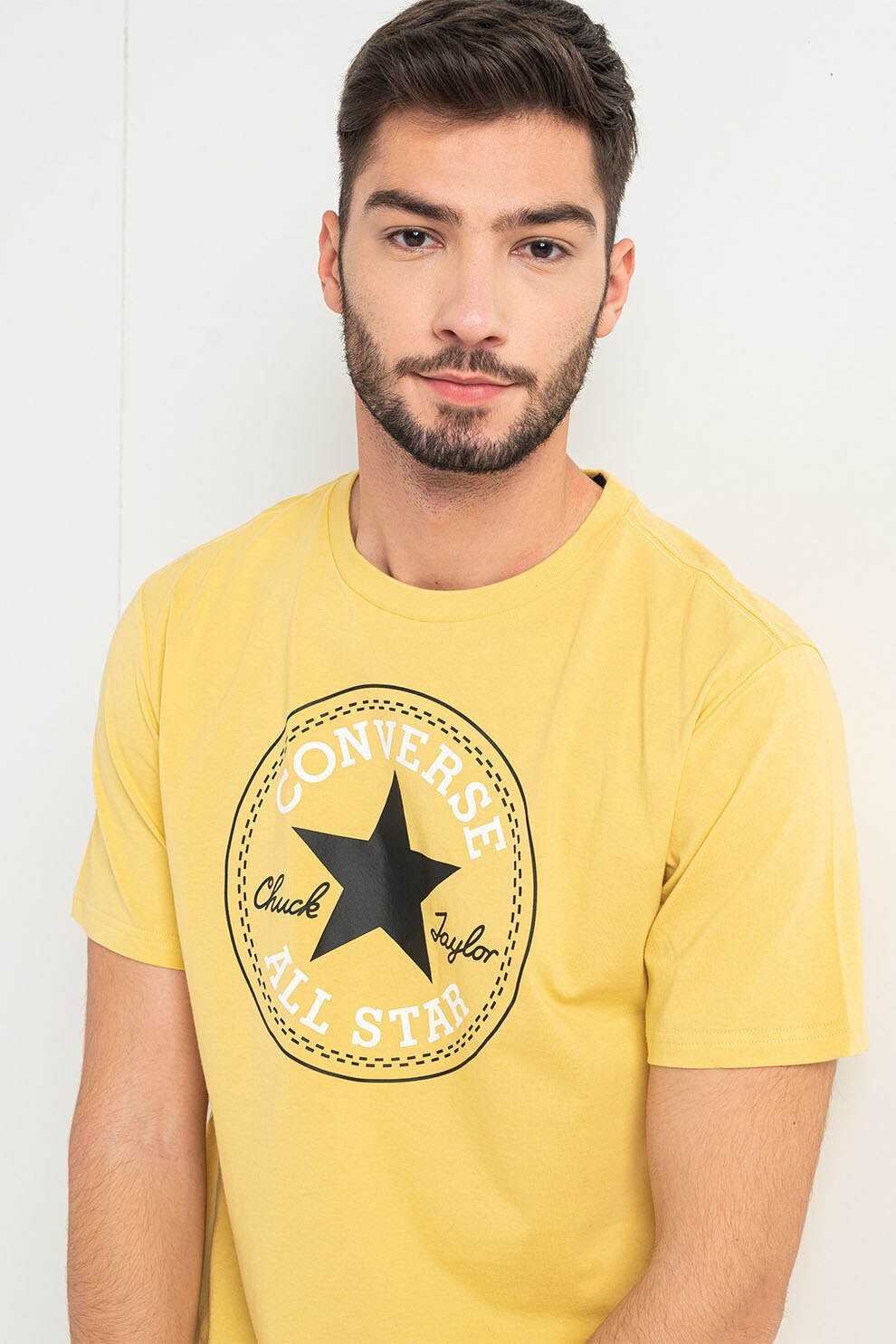 Converse, Tricou de bumbac cu aplicatie Nova Chuck, Galben